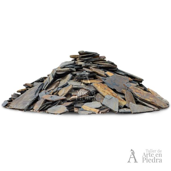 Laja negra y óxido para enchapes de pisos